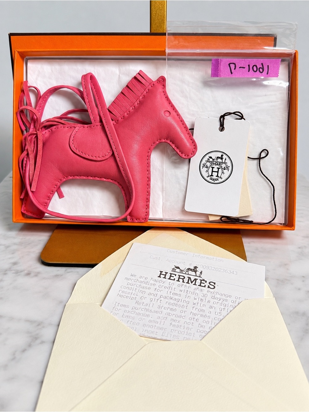 Hermes Pink Horse Bag Charm